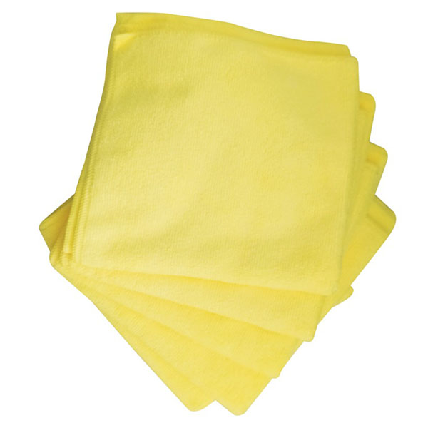 Lot de 5 chiffons microfibre jaune